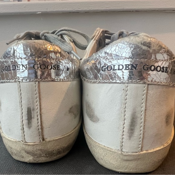 Golden Goose Superstar Sneakers - Silver & White - Picture 5 of 6